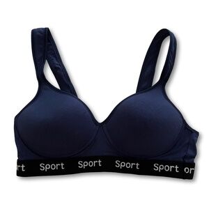 GAI YI Sport Women's Navy Sports Bra Size